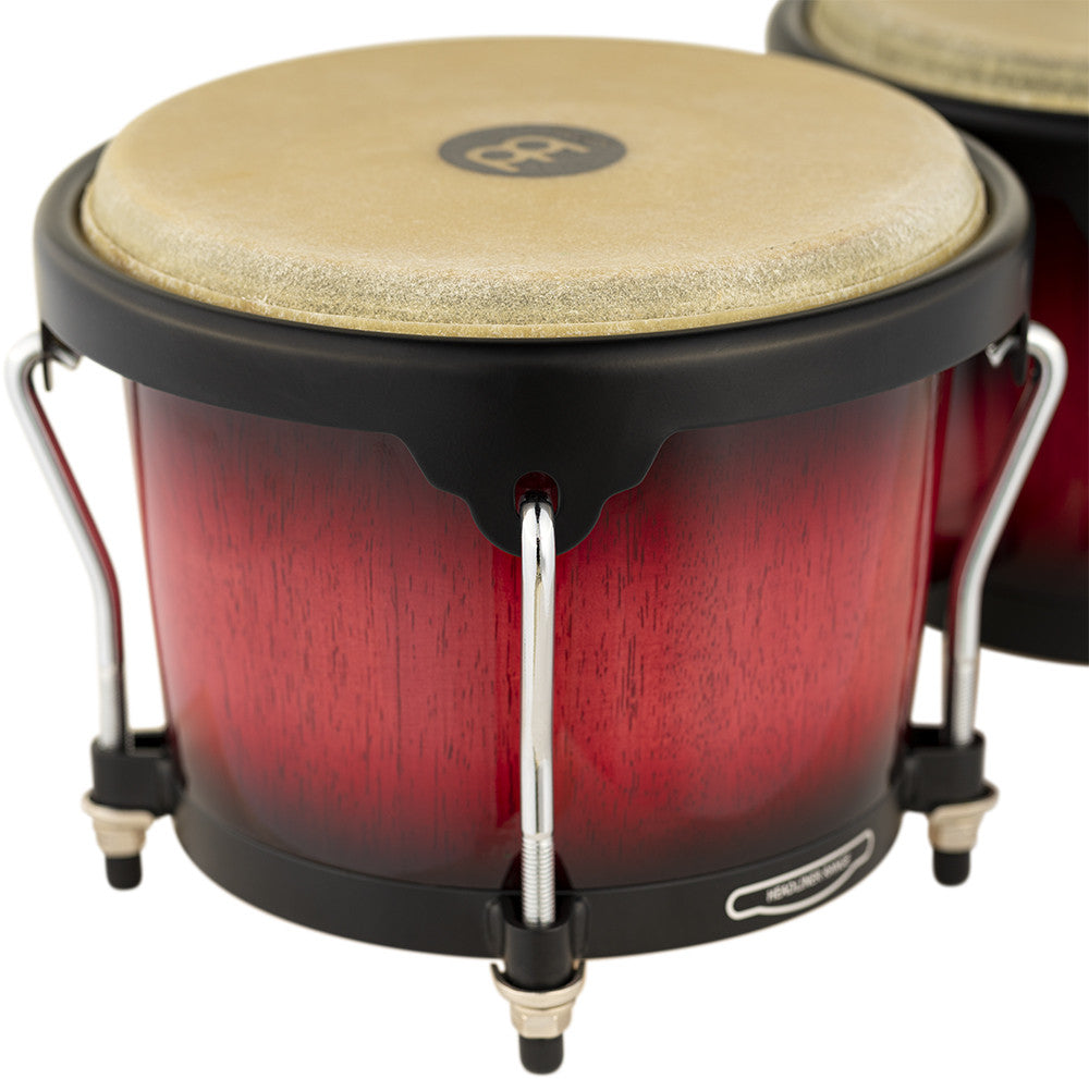 MEINL Percussion Headliner Series Wood Bongo 6 3/4" Macho & 8" Hembra - Wine Red Burst