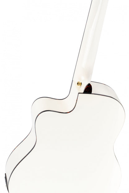 ORTEGA Family Series Pro Classical Guitar 4/4 Thinline Body Slim Neck - White + Bag