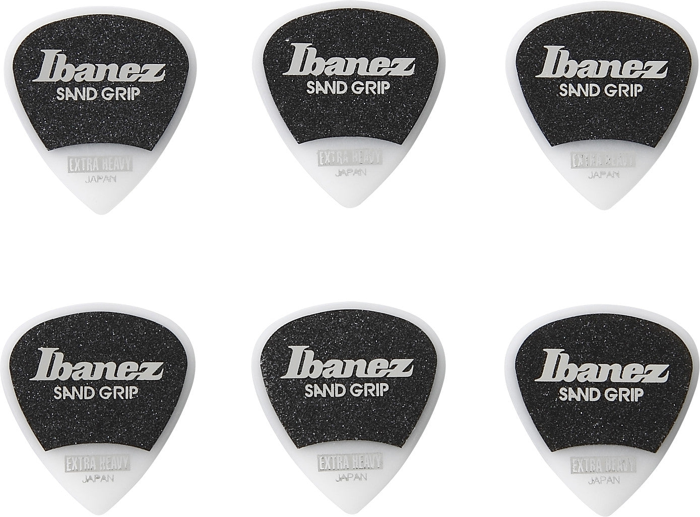 IBANEZ Grip Wizard Series Sand Grip Flat Picks - 6 pcs