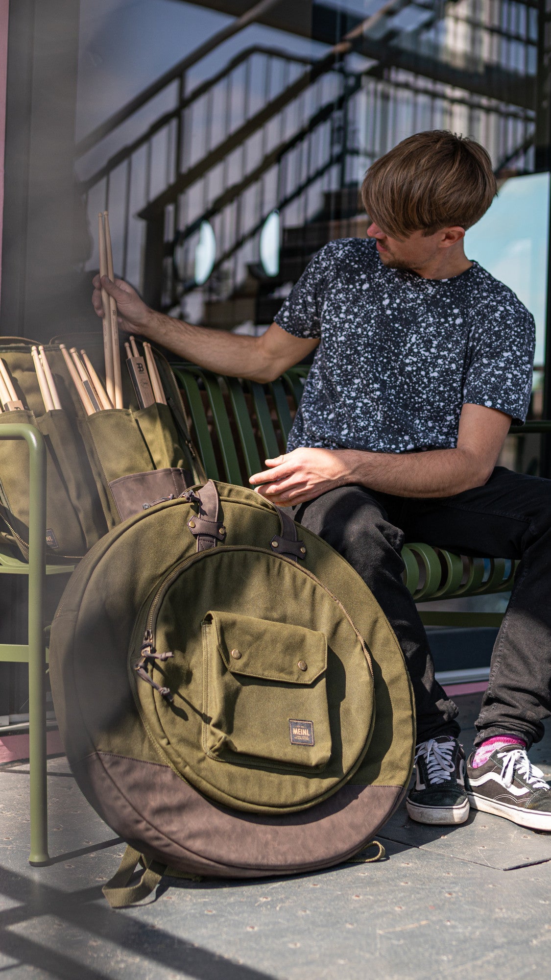 MEINL Cymbals Canvas Collection Cymbal Bag 22" - Forest Green
