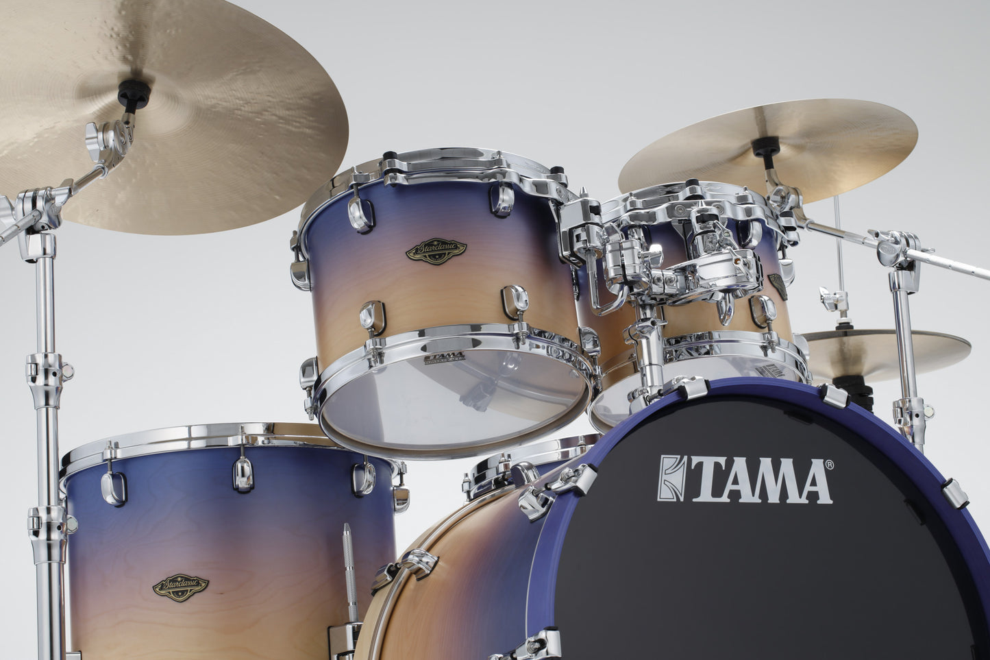 TAMA Starclassic Walnut/Birch Lacquer Rack Tom 8" x 6" - Satin Purple Atmosphere Fade/Chrom HW