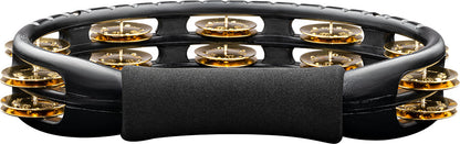 MEINL Percussion Traditional ABS Series Hand Held Molded ABS Tambourine - Black/Brass Jingles
