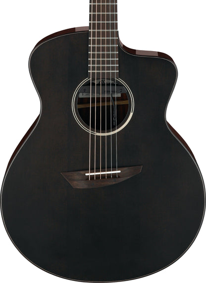 IBANEZ Jon Gomm Signature Akustikgitarre 6-String - Black Satin Decke / Natural High Gloss Boden und Zargen + Gigbag