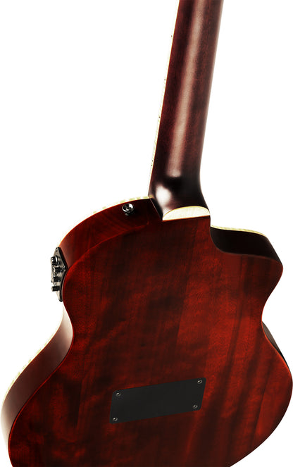 ORTEGA TourPlayer DeLuxe Nylon String Guitar 6-String Lefty - Acacia Burst + Gig Bag