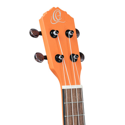 ORTEGA Custom Built Series Halloween Edition Concert Preamp Ukulele 4 String - Pumpkin Orange