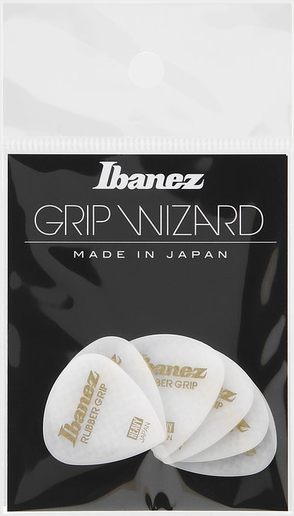 IBANEZ Grip Wizard Series Rubber Grip Flat Pick - 6er Pack
