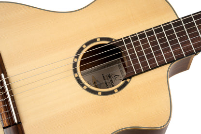 ORTEGA Family Series Pro Classical Guitar 7 String - Solid Spruce / Sapele Natural + Gig Bag