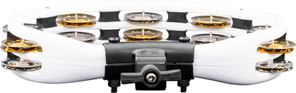 MEINL Percussion Traditional Mountable ABS Series Molded ABS Tambourine - White/Mixed Jingles