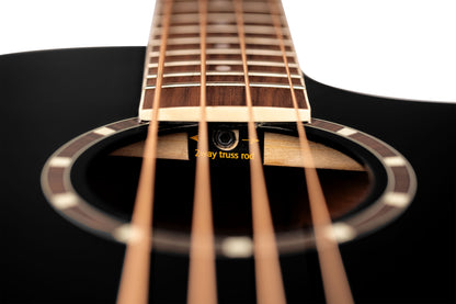 ORTEGA Deep Series 8 Medium Scale Acoustic Bass 4 String - Spruce / Mahogany Black