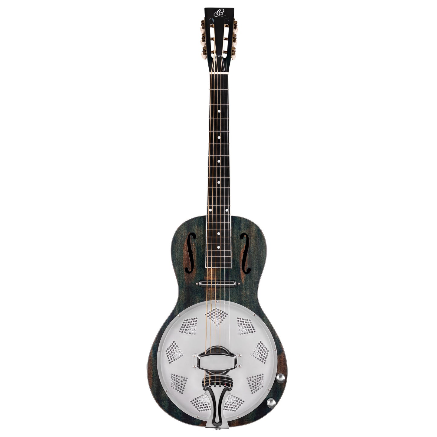 ORTEGA Americana Series Resonatorgitarre 6 String - Distressed Denim Matte / Chrom HW