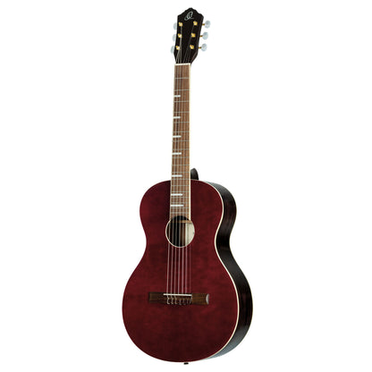 ORTEGA Ranger Series 4/4 Konzertgitarre 6-String - Dunkelrot + Gigbag