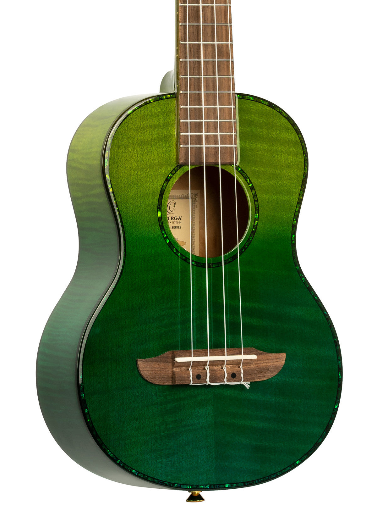 ORTEGA Prism Serie Tenor Ukulele 4 String - Flamed Maple Ivy Fade + Bag