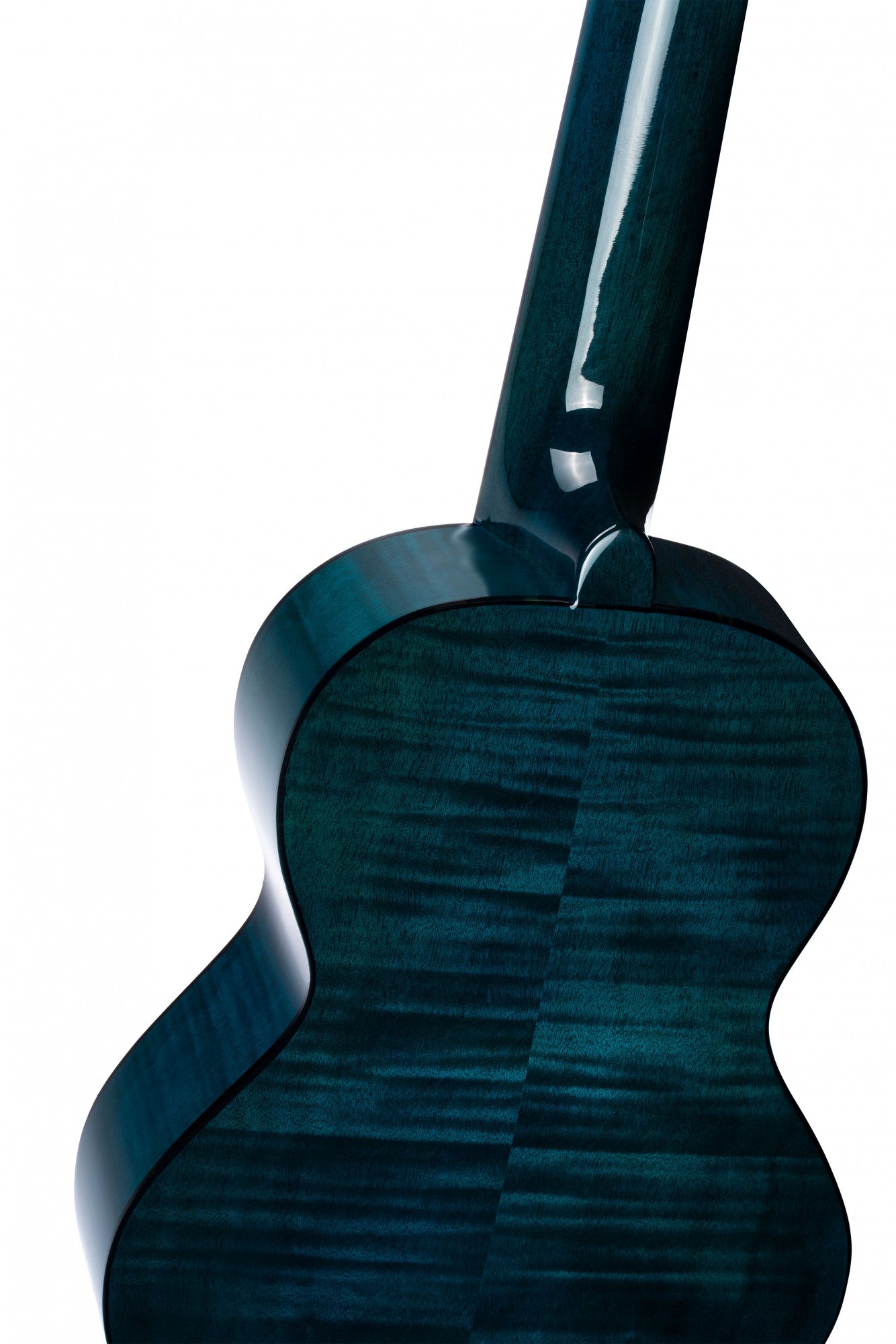ORTEGA Mini Travel Series 1/8 Guitar 6 String - Flamed Mahogany Faded Blue + Bag