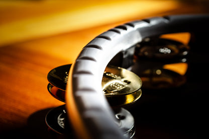 MEINL Percussion Traditional ABS Series Hand Held Molded ABS Tambourine - weiß/vernickelter Stahl/Messing massiv