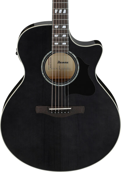 IBANEZ AE Acoustic Guitar 6-String - Transparent Black High Gloss