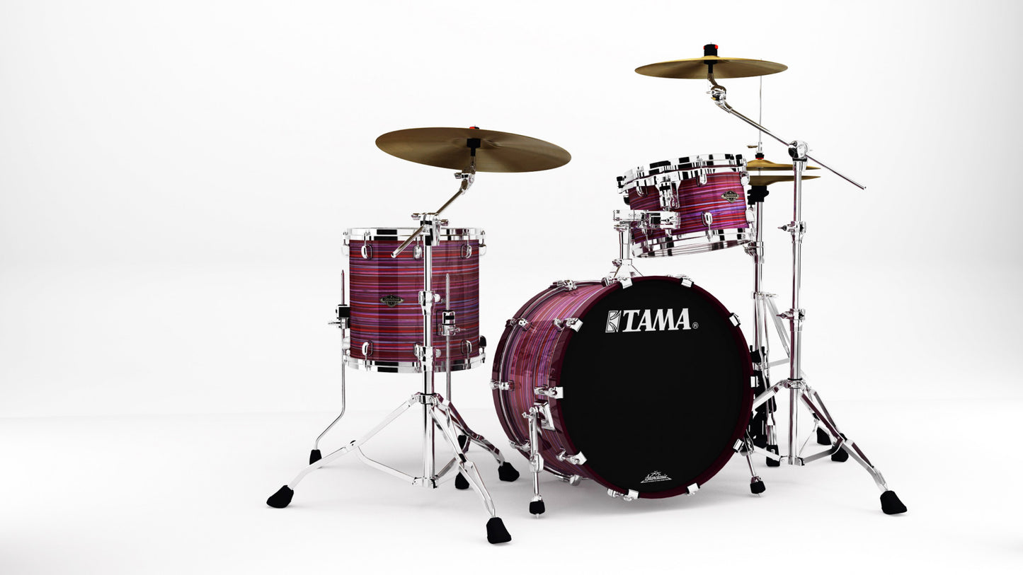 TAMA Starclassic Walnut/Birch Lacquer Shell Kit 3 teilig - Lacquer Phantasm Oyster/Chrom HW