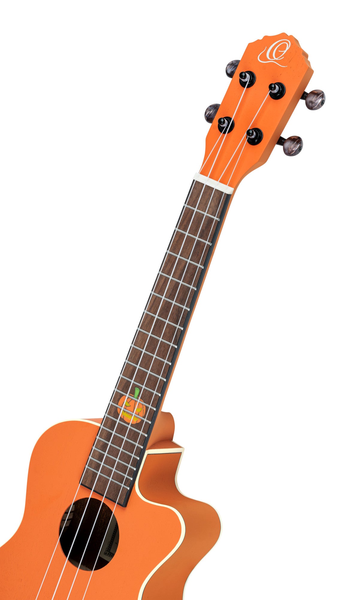 ORTEGA Custom Built Series Halloween Edition Concert Preamp Ukulele 4 String - Pumpkin Orange
