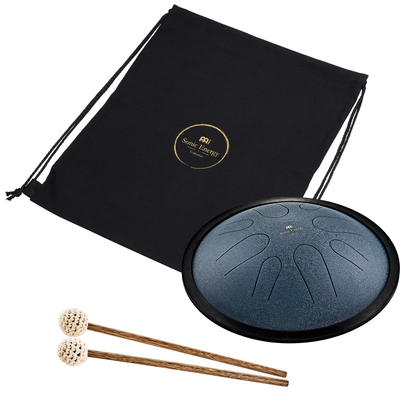 MEINL Sonic Energy 10" Compact Steel Tongue Drum, C Moll, 8 Töne, 432 Hz, Marineblau