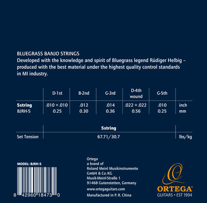 ORTEGA Rüdiger Helbig Signature Bluegrass Banjo Strings - Medium