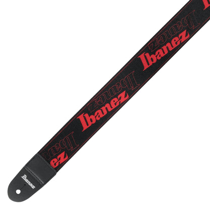 IBANEZ Design Strap - Black/Red Logos
