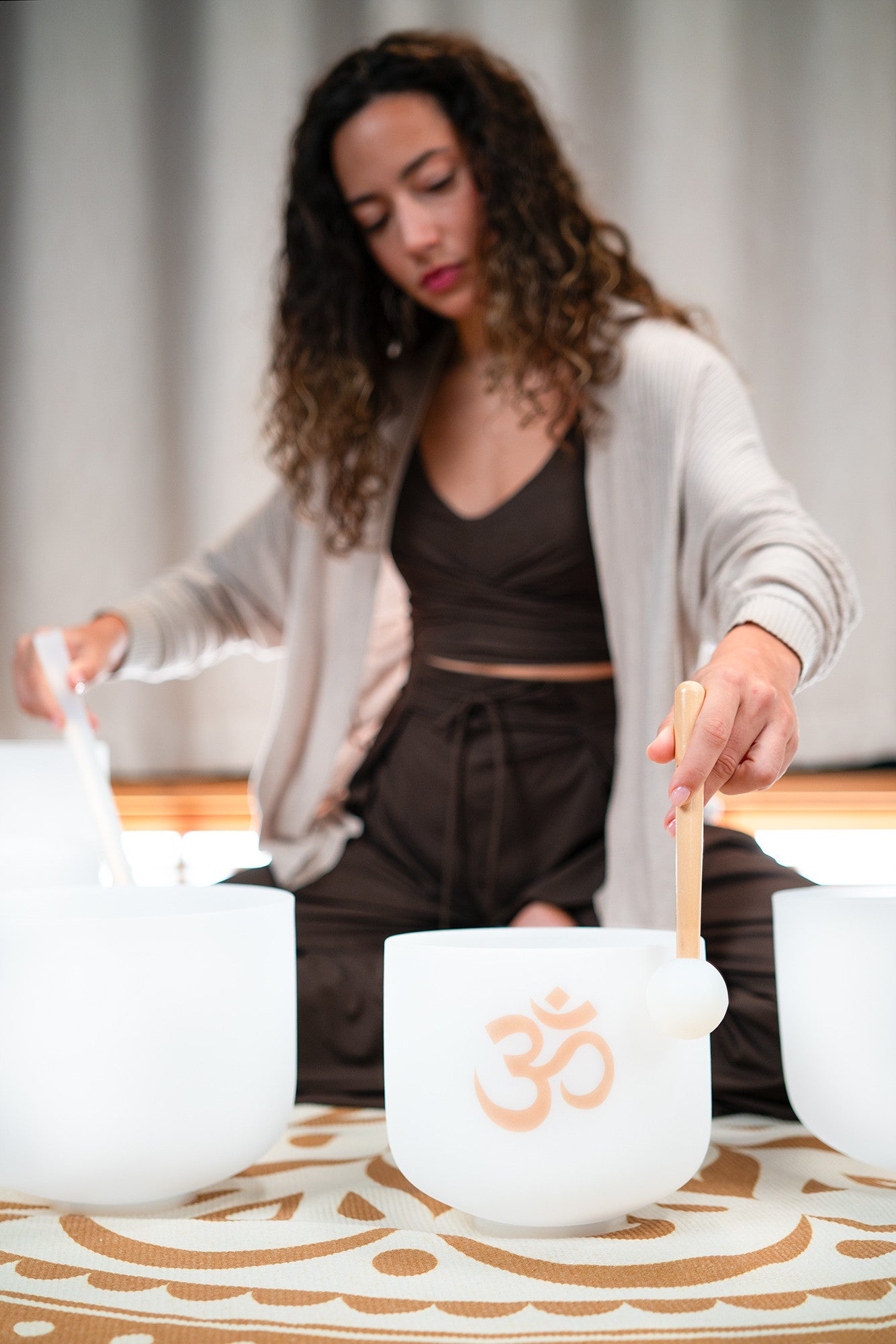 MEINL Sonic Energy 6-piece Om Crystal Singing Bowl Set