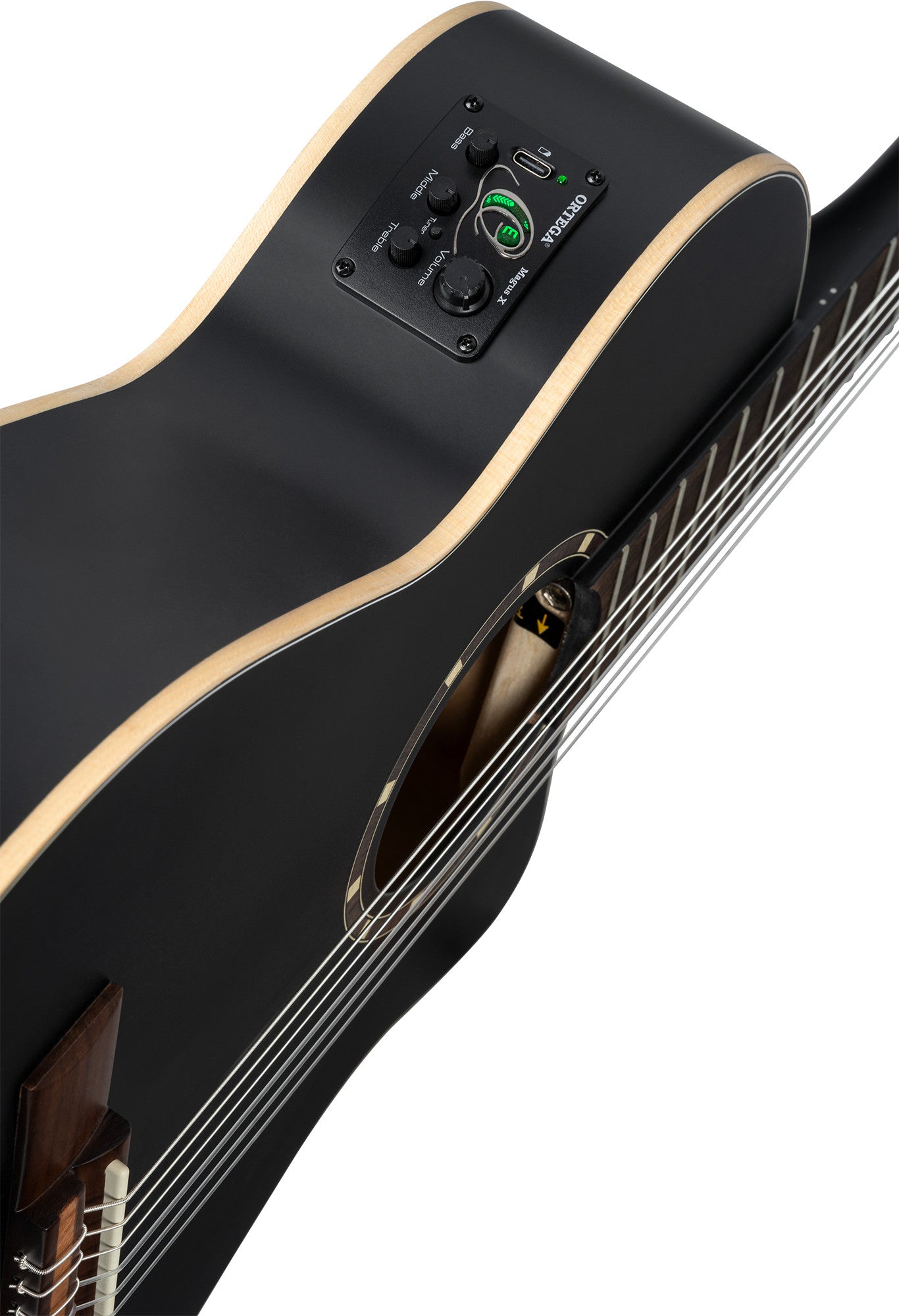 ORTEGA Family Series 3/4 Konzertgitarre 6-String - Satin Black + Gigbag