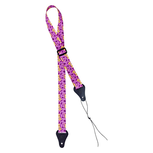 ORTEGA Nylonukulelengurt  - Purple Flower