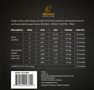 ORTEGA Single String - Nylon Silver- plated Copper Wound - Single String 031