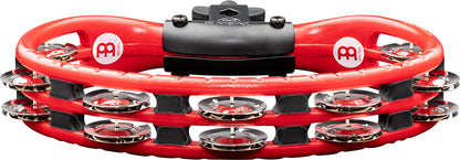 MEINL Percussion Traditional Mountable ABS Series Molded ABS Tambourine - rot/vernickelte Stahl Jingles