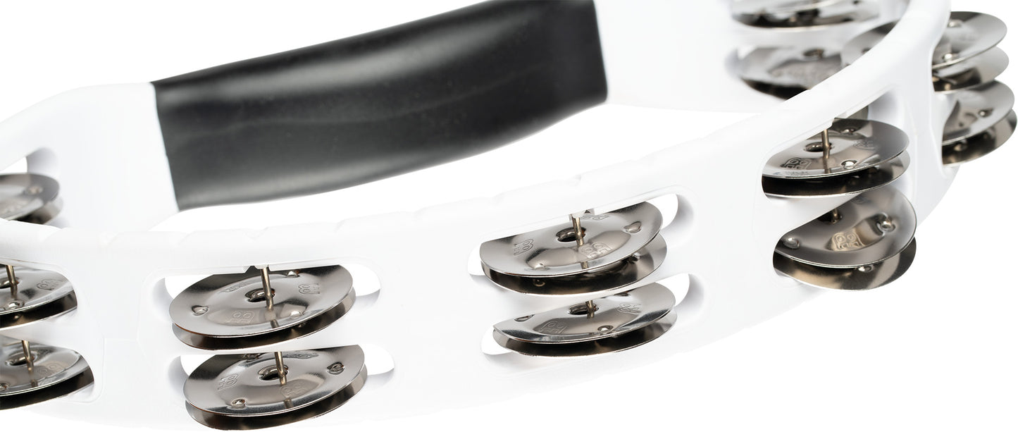 MEINL Percussion Headliner® Series Molded ABS Dual-Row Tambourine - White