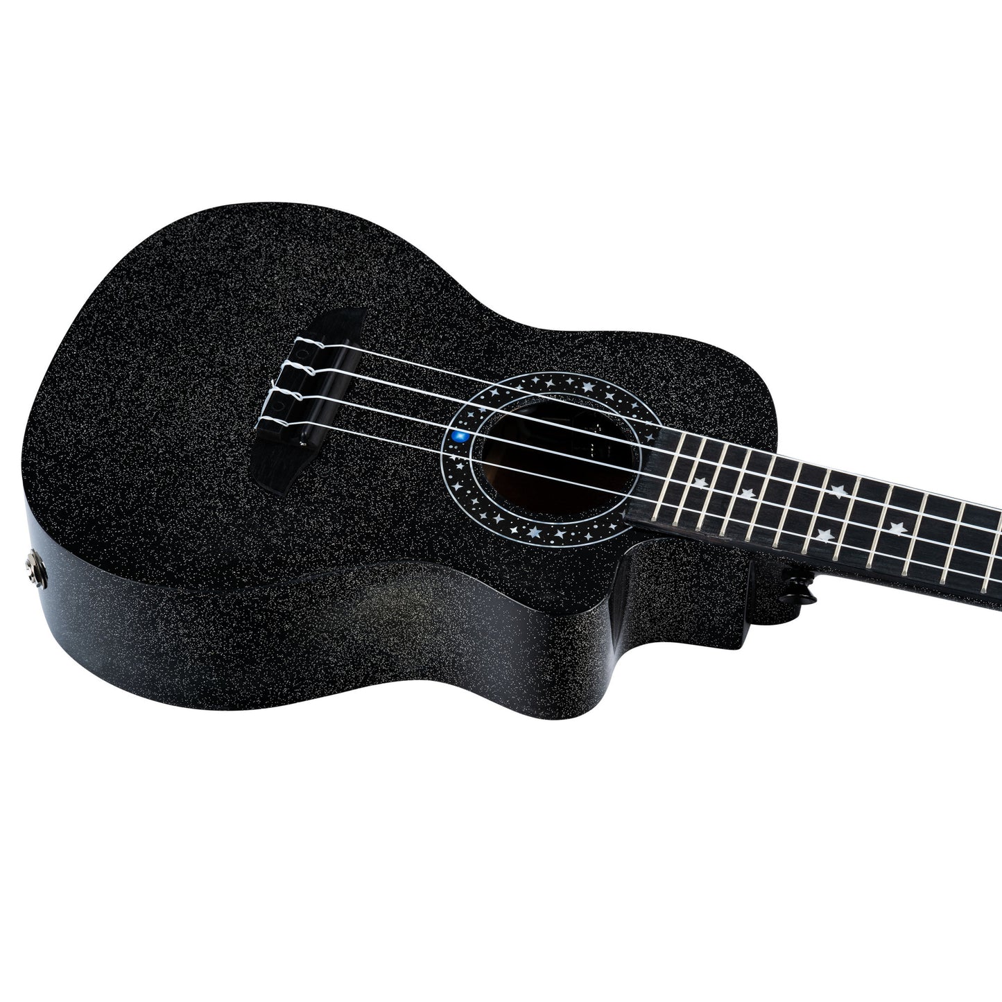 ORTEGA Horizon Serie Konzert Ukulele 4 String - Black Sparkle + Bag