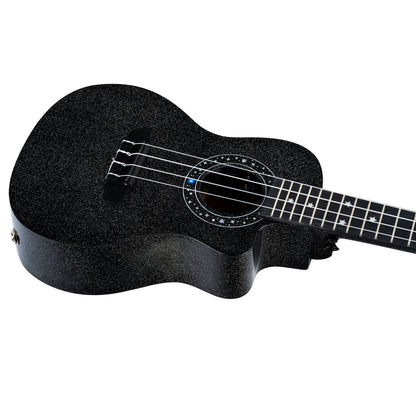 ORTEGA Horizon Serie Konzert Ukulele 4 String - Black Sparkle + Bag