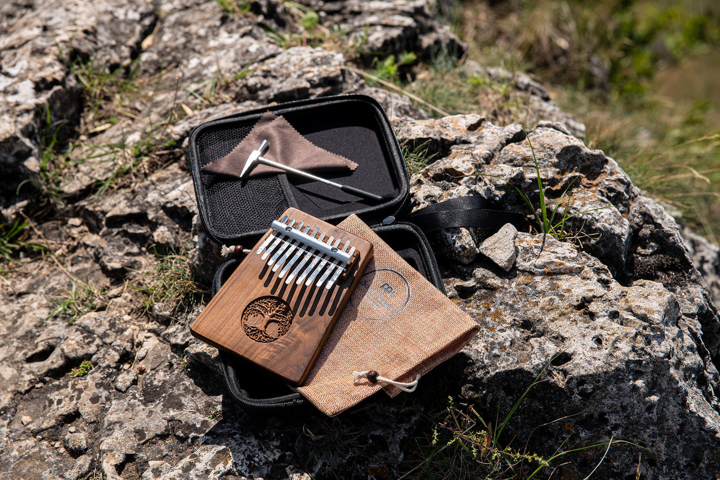 Meinl Sonic Energy Solid "Tree of Life" Kalimba - 10 Töne / schwarzes Walnussholz