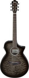 IBANEZ AEWC Acoustic Guitar 6-String - Transparent Black Sunburst Top & Natural High Gloss Back & Side