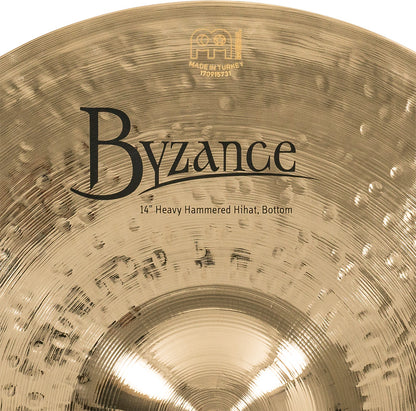 MEINL Cymbals Byzance Brilliant Heavy Hammered Hihat - 14"
