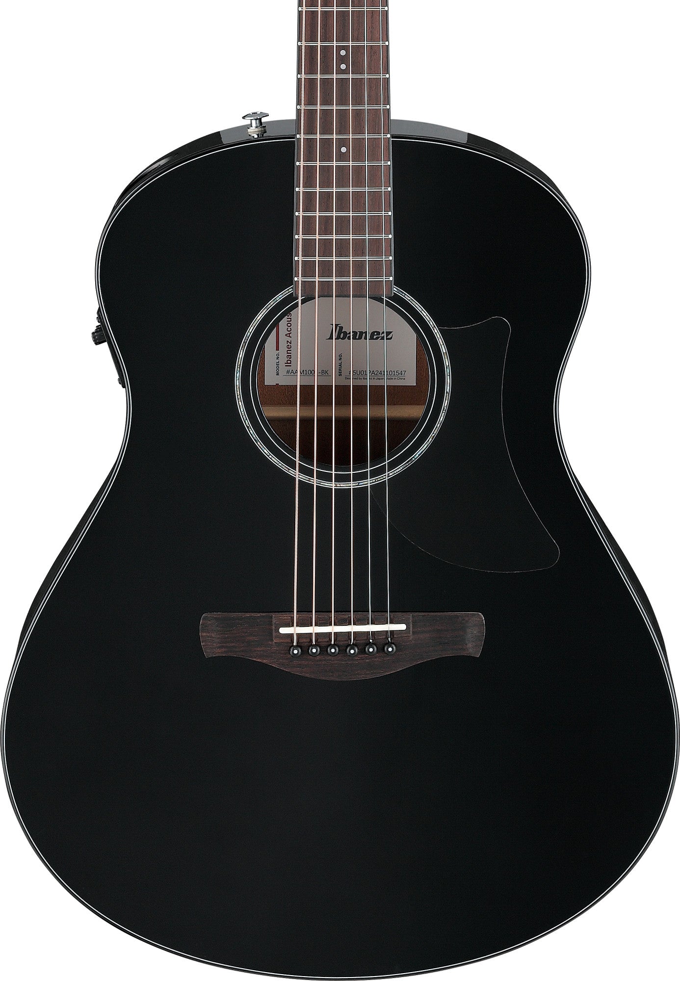 IBANEZ Advanced Acoustic AAM Acoustic Guitar 6-String - Black High Gloss