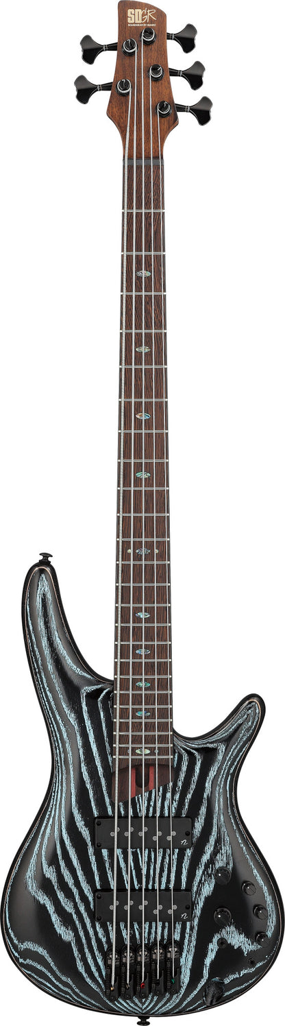 IBANEZ Premium SR Electric Bass 5-String - Aqua Wave Low Gloss + Gig Bag