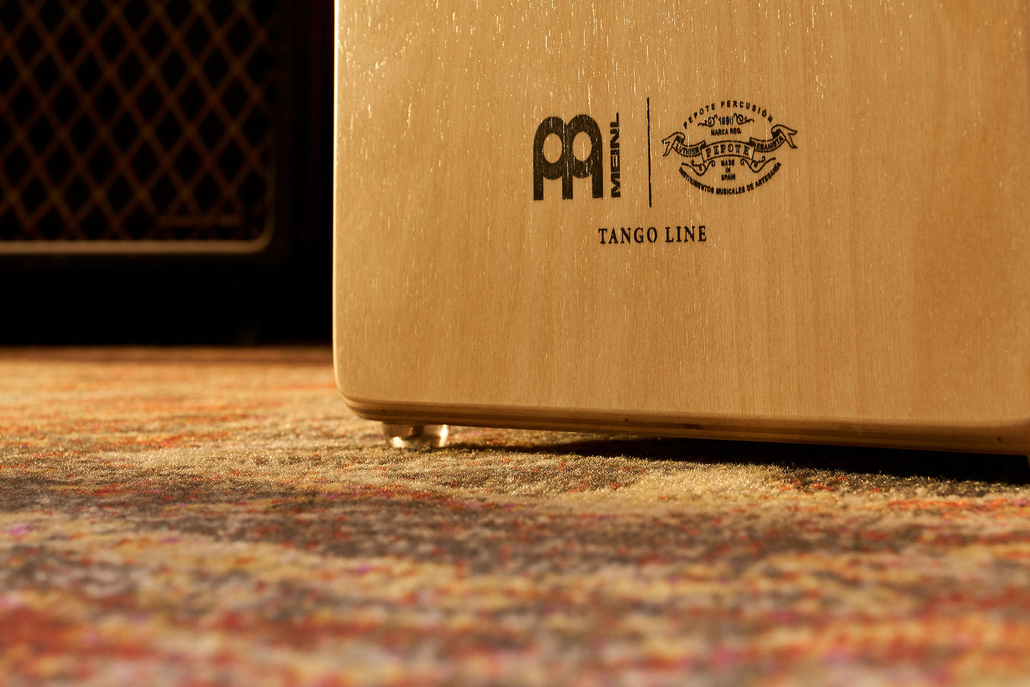 MEINL Percussion Artisan Edition Series String Cajon Tango Line - Grey Eucalyptus