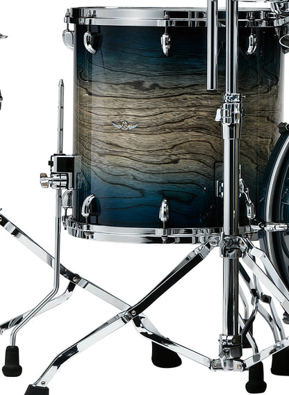 TAMA STAR Walnut Floor Tom 14" x 14" - Indigo Japanese Sen Burst/Chrome HW