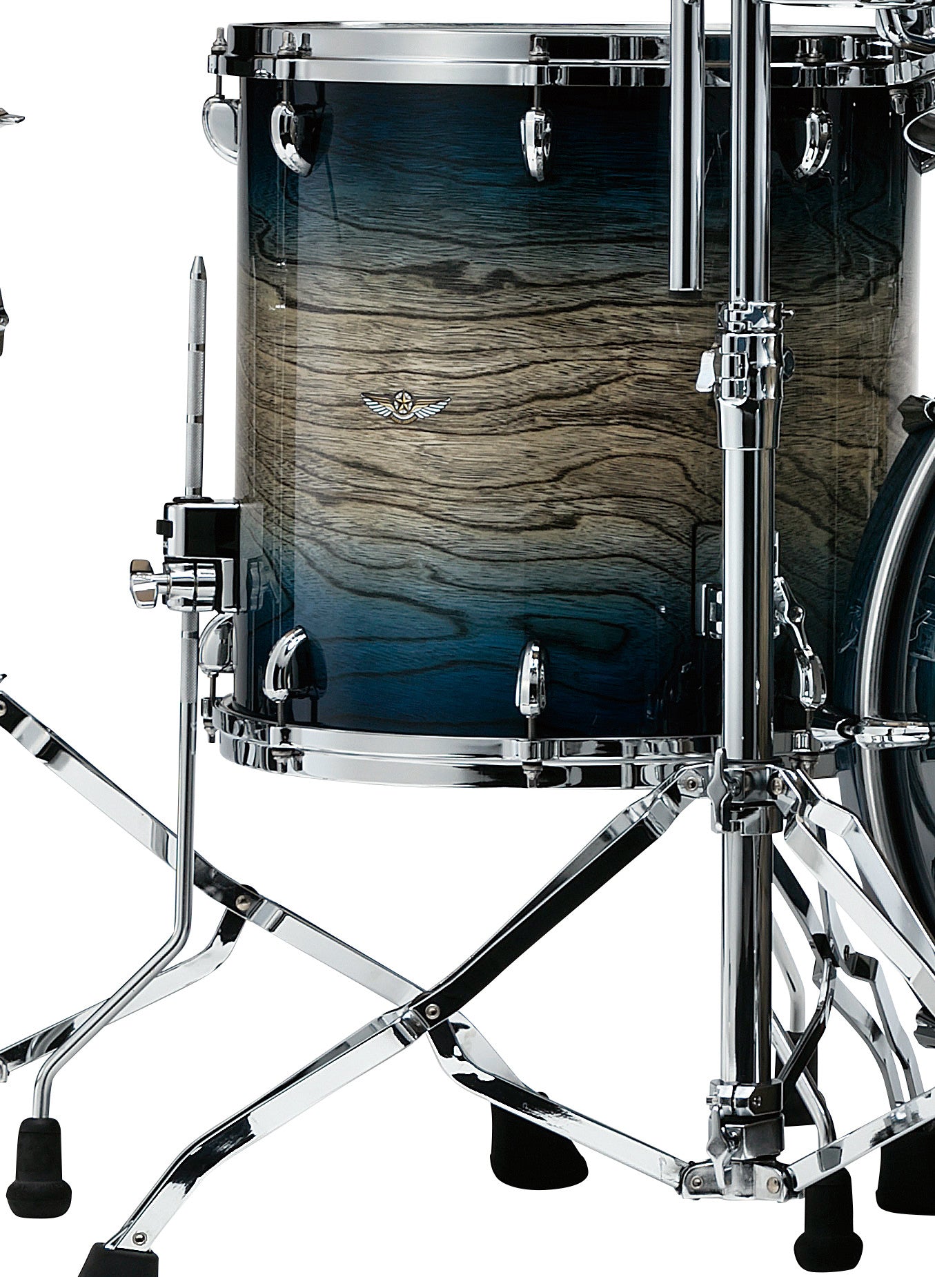 TAMA STAR Walnut Floor Tom 18" x 16" - Indigo Japanese Sen Burst/Chrom HW