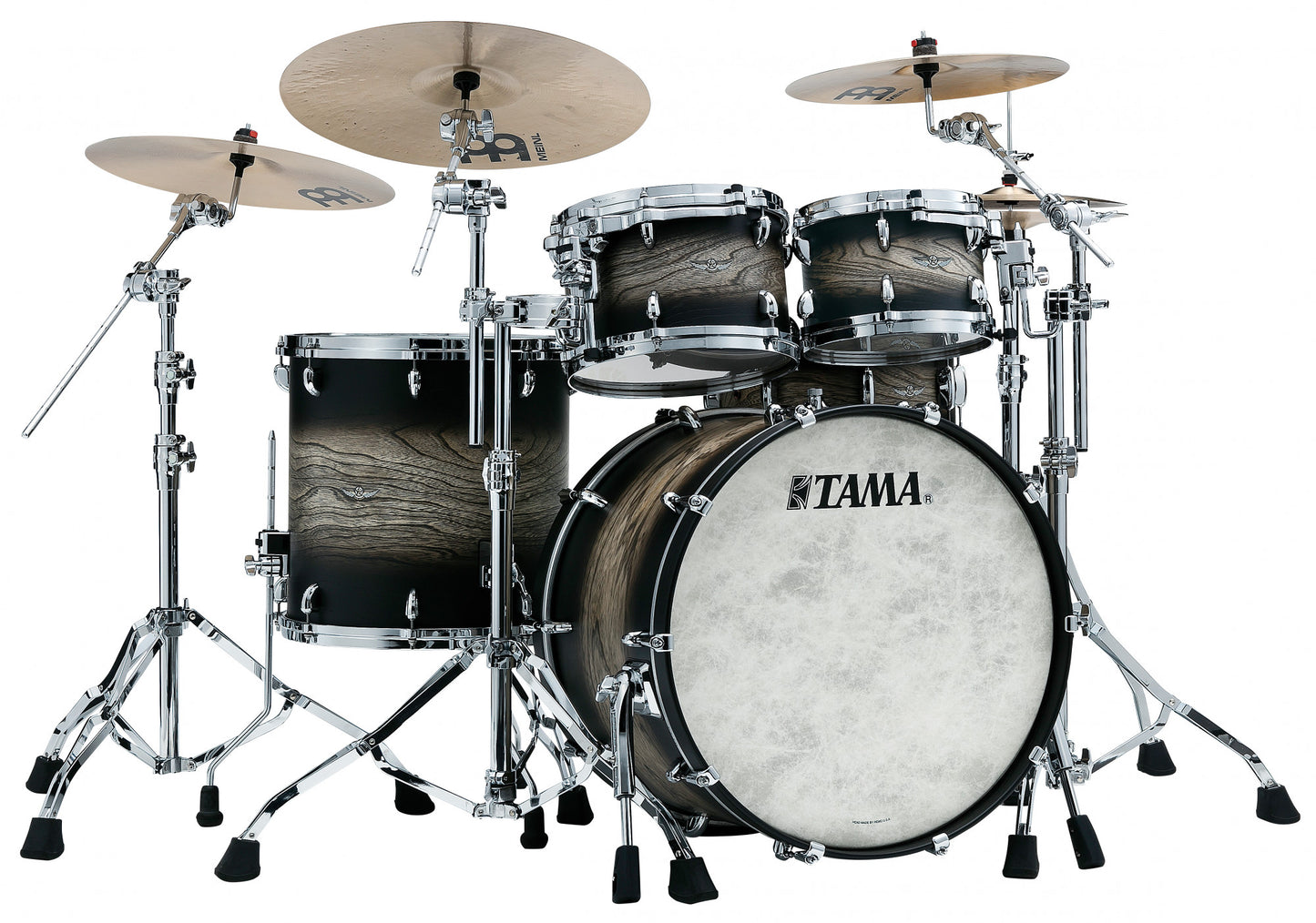 TAMA STAR Walnut Shell Kit 4 teilig - Satin Black Japanese Sen Burst/Chrom HW