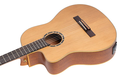 ORTEGA Family Series Pro 4/4 Classical Slim Neck Guitar 6 String Lefty - Solid Cedar / Mahogany Natural + Gig Bag