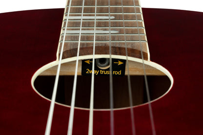 ORTEGA Ranger Series 4/4 Konzertgitarre 6-String - Dunkelrot + Gigbag