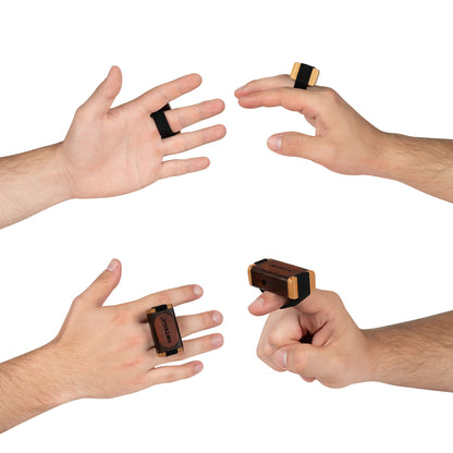 ORTEGA Sound Effect Serie Large Wood Finger Shaker - Ebony / Red Cedar Natural