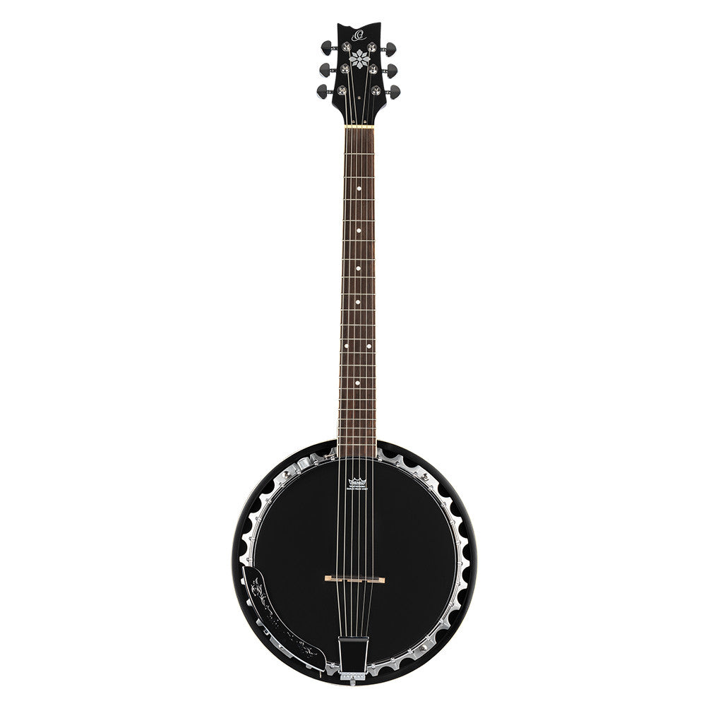 ORTEGA Raven Serie Banjo 6 String - Mahogany Black + Bag