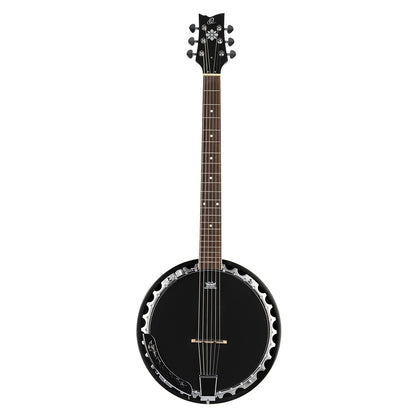 ORTEGA Raven Serie Banjo 6 String - Mahogany Black + Bag