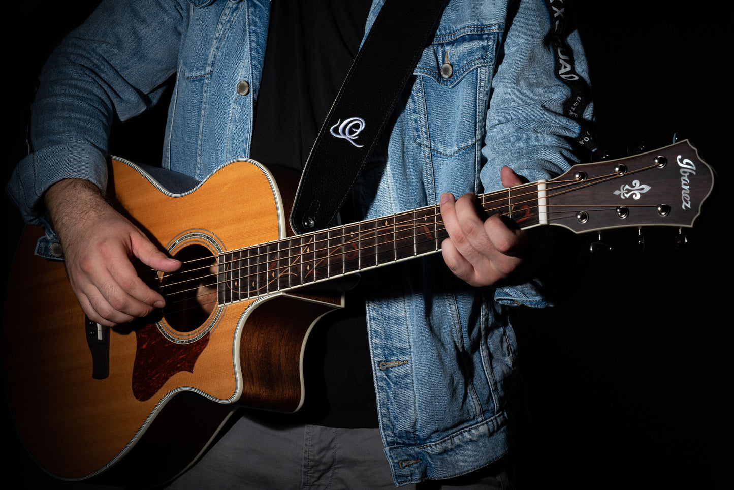 ORTEGA Wildledergitarrengurt - Relax Black