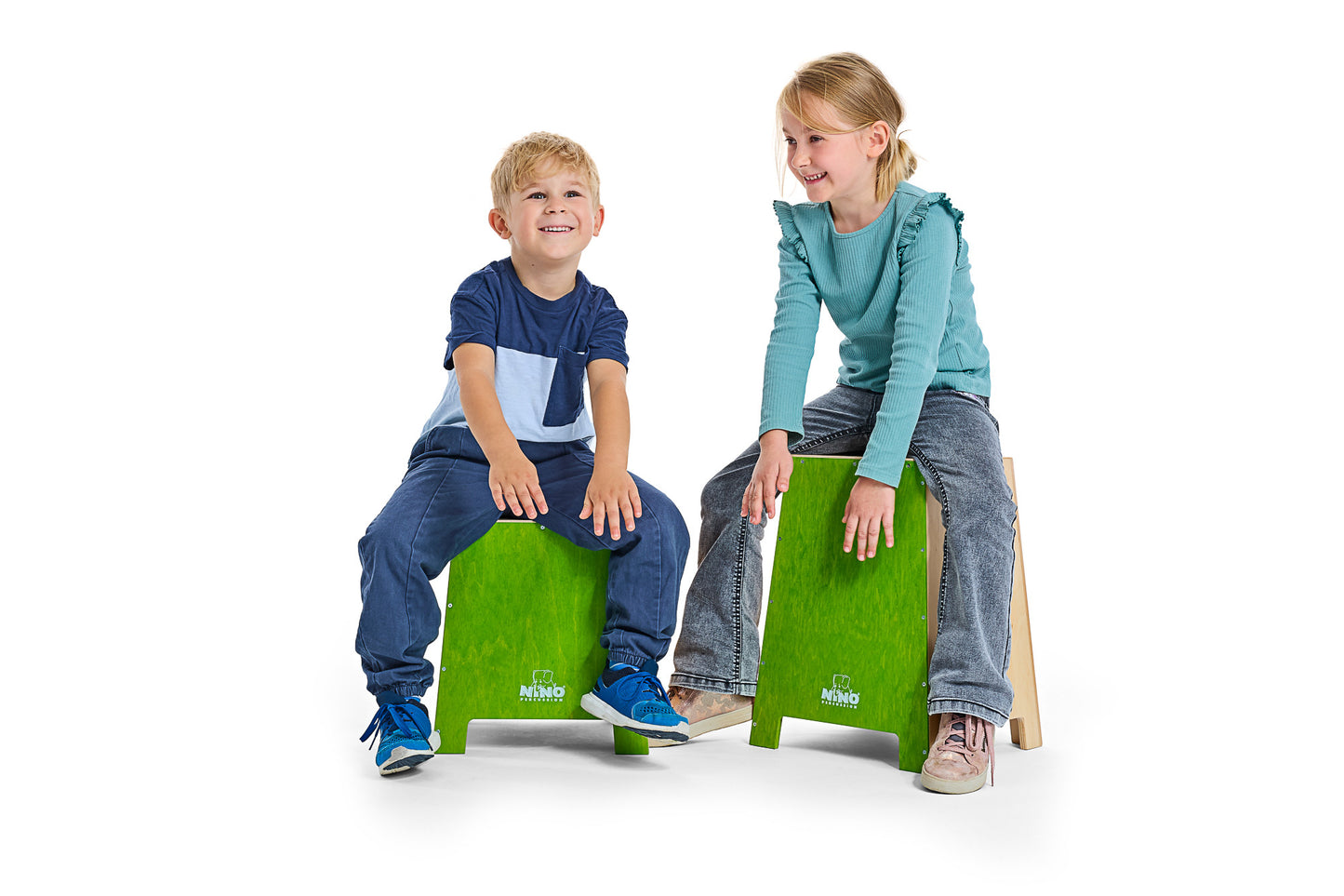 NINO Percussion Stackable Classroom Cajon Group Rhythm Set - 7 teilig