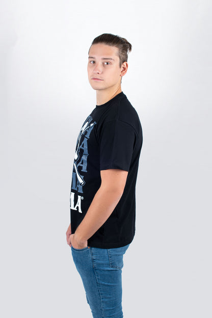 Tama t-shirt in black with Jolly Roger frontprint
