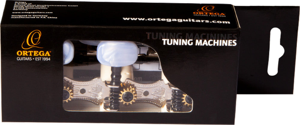 ORTEGA Family Series Guitar Tuning Machines - Chrome/White